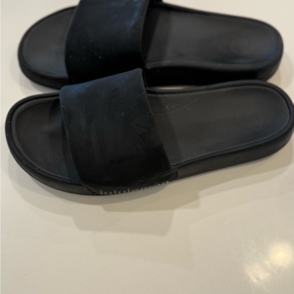 Lululemon Black Slide Sandals